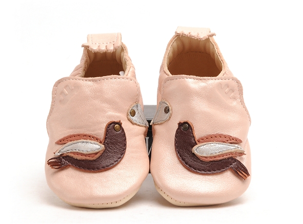 Easy peasy chaussons bebe my bluemoo oiseau rose