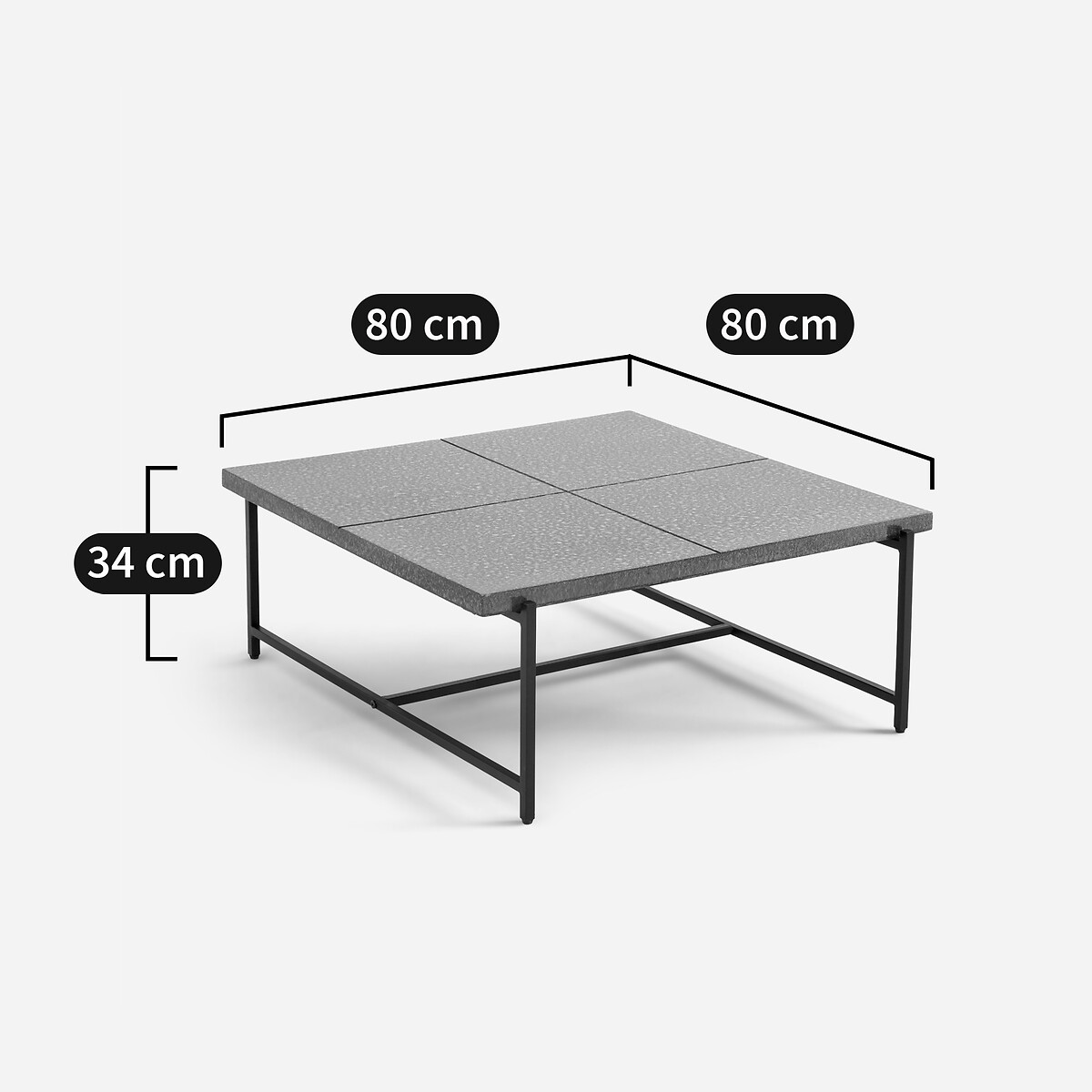 AM.PM<br>Mesa de jardim baixa em polystone Aelio