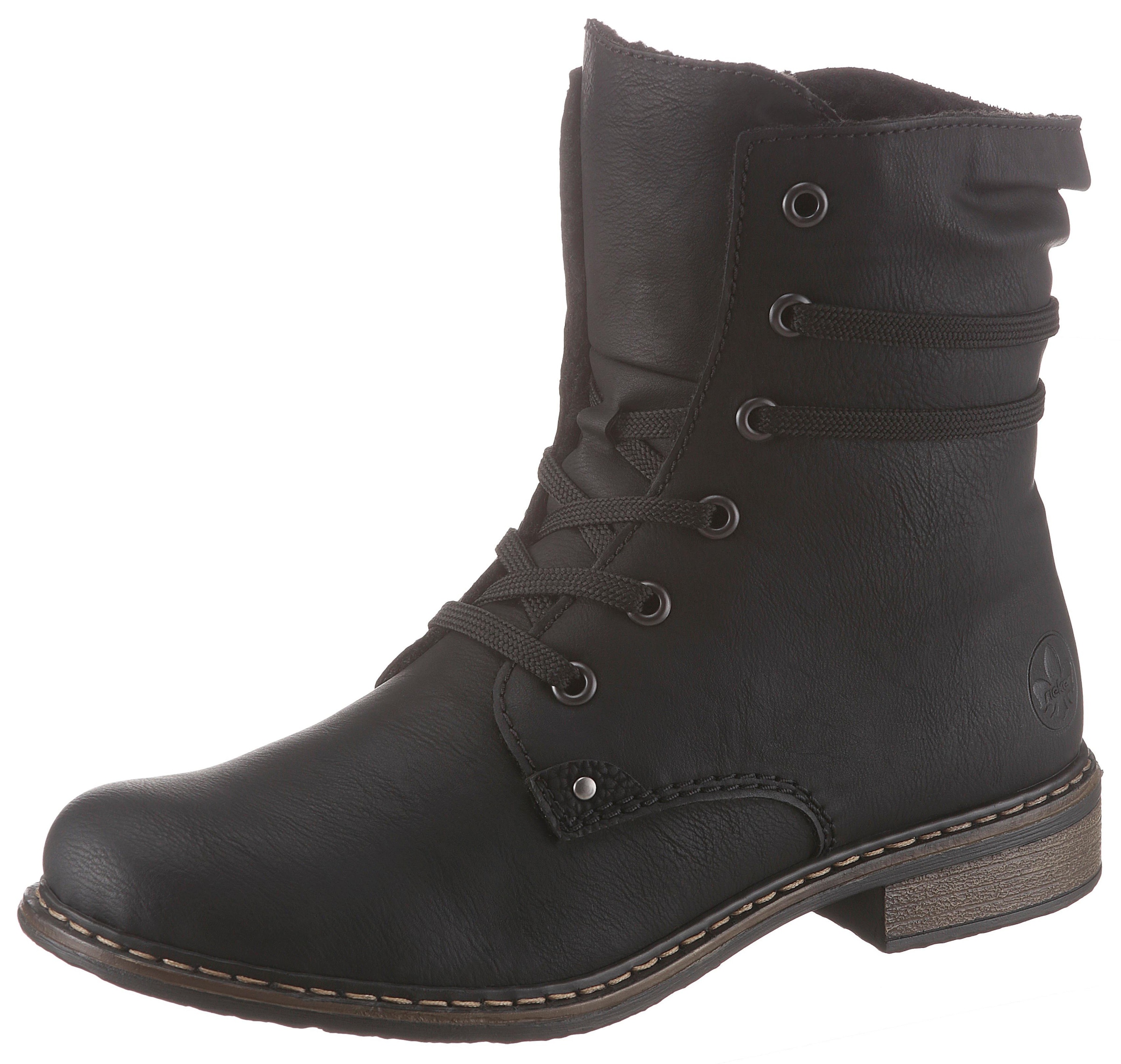Rieker Schnürboots  , Stiefelette, Blockabsatz, mit dezenter Schnürung