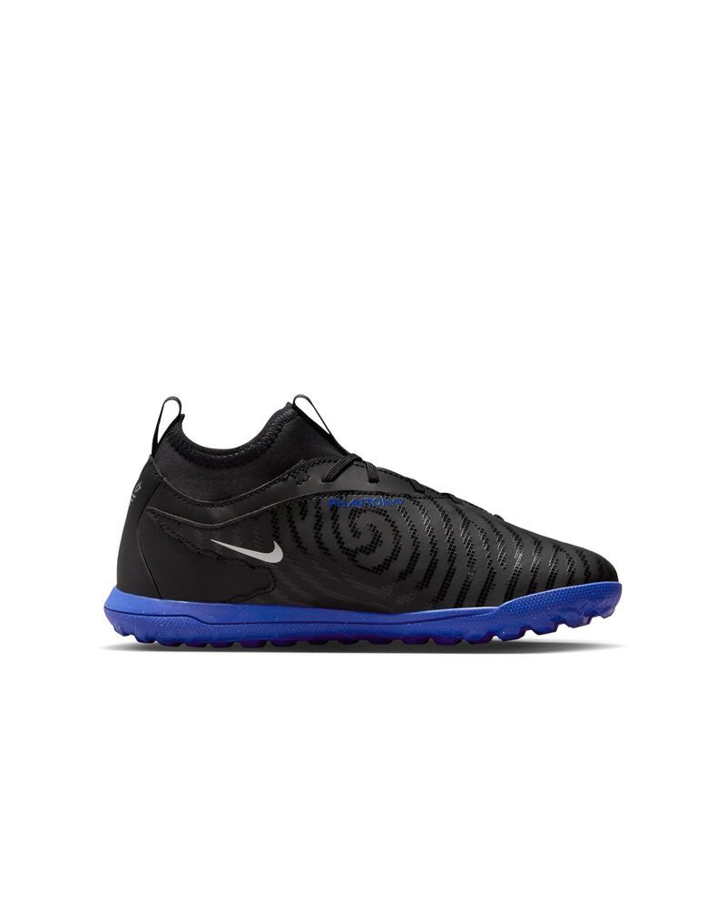 Chaussures de football Nike Phantom GX Club TF Noir & Bleu pour enfant