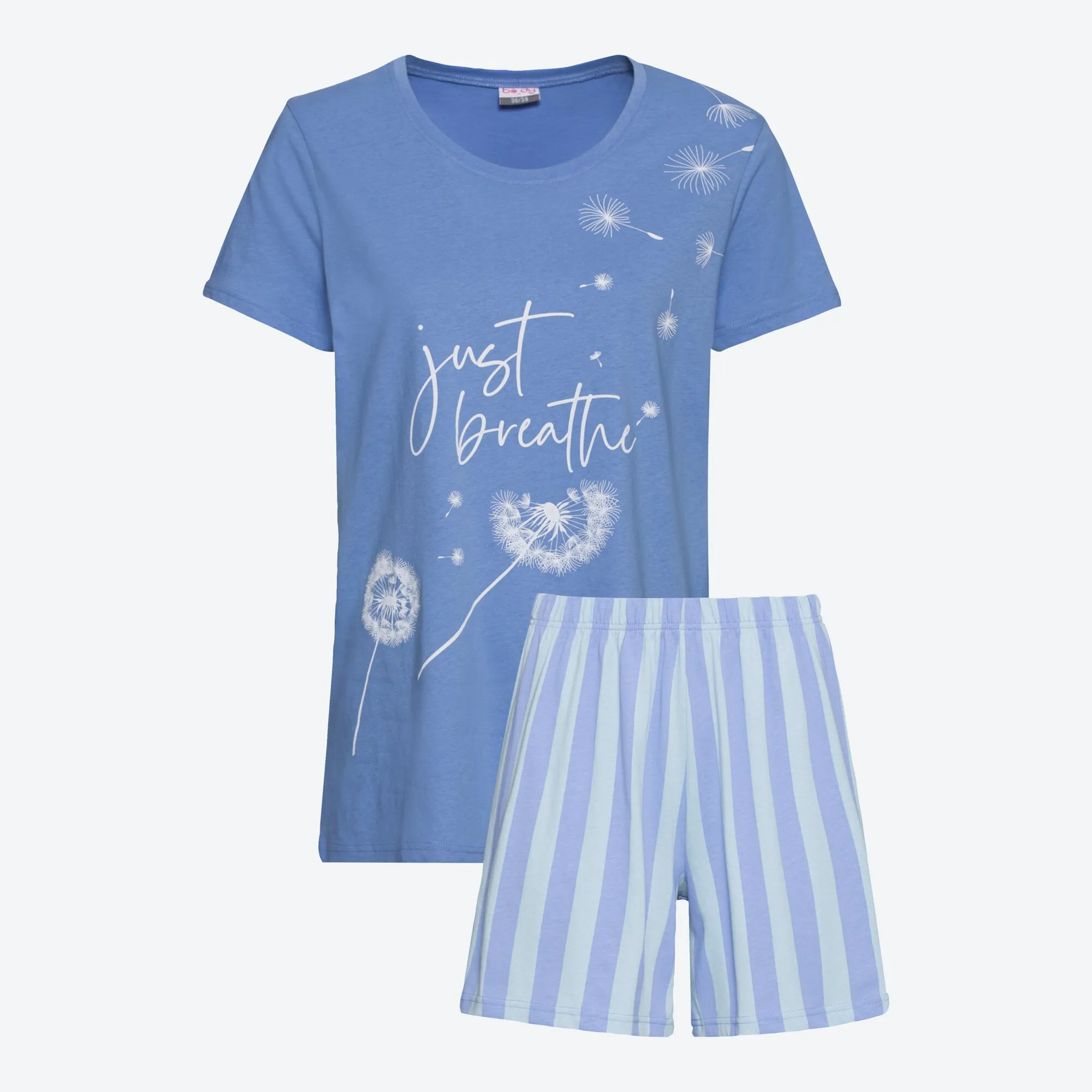 Damen-Shorty mit Pusteblumen-Aufdruck, 2-teilig