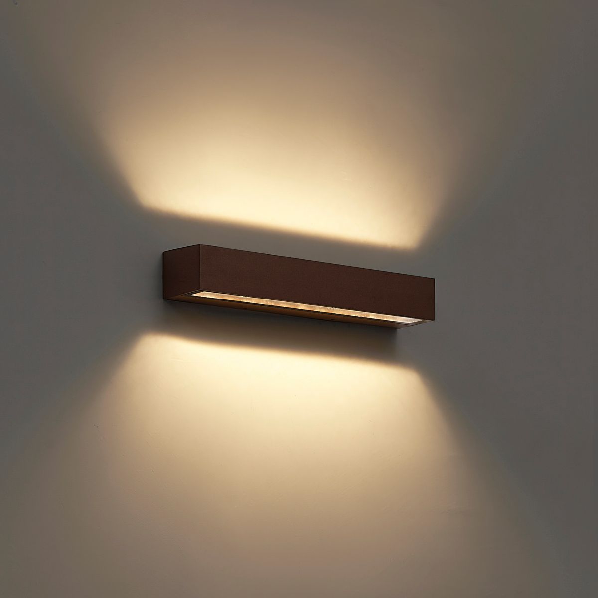 Industriële buiten wandlamp roestbruin 38cm incl. LED IP65 - Hannah