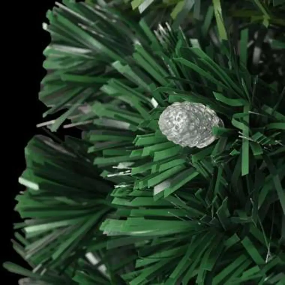 vidaXL Kunstkerstboom met standaard/LED 120 cm glasvezel