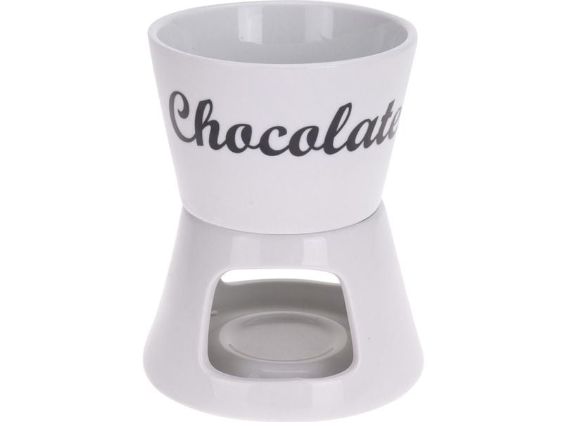 FURBER Schokoladenfondue-Set 4 Teile, Weiss Fondue-Set
