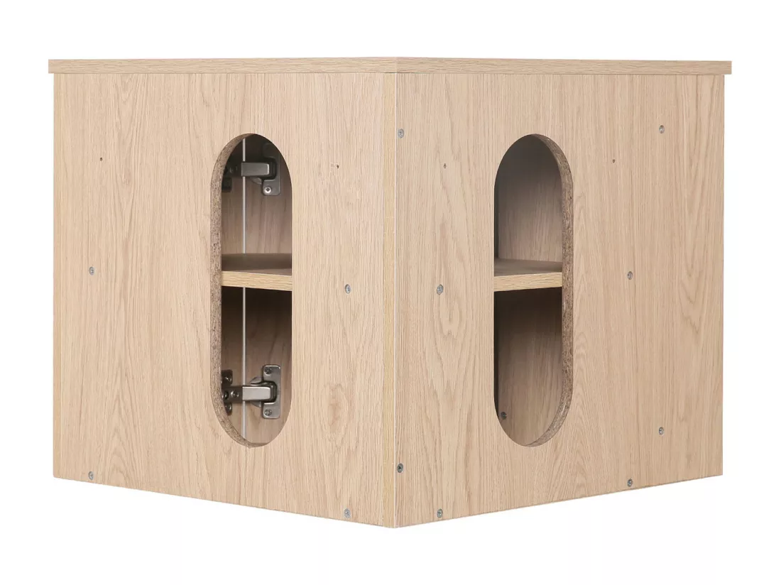 Ensemble meuble sous vasque d'angle + vasque DIEGO blanche