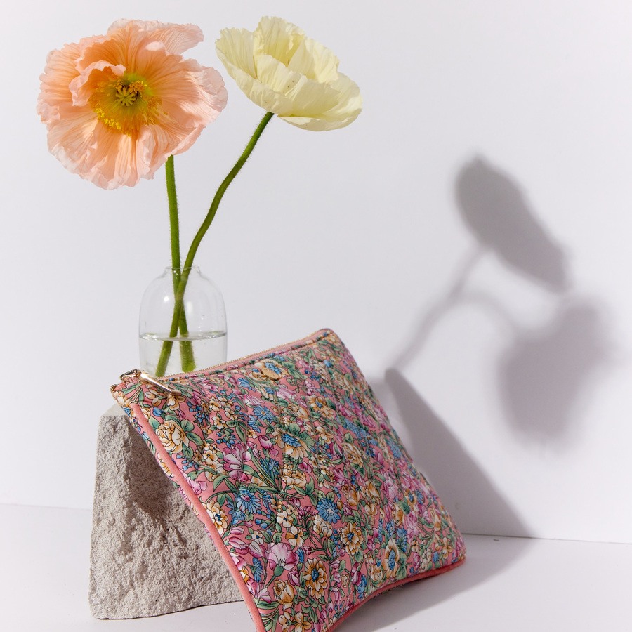 Fan Palm Rosie Flower Clutch