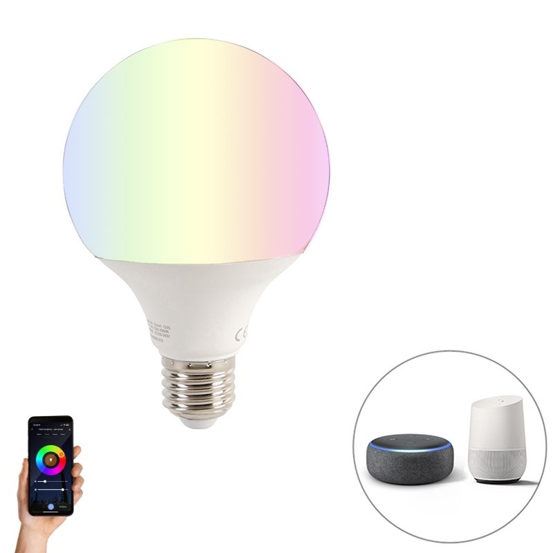 Smart E27 dimbare LED lamp G95 11W 900 lm 2200-4000K RGB