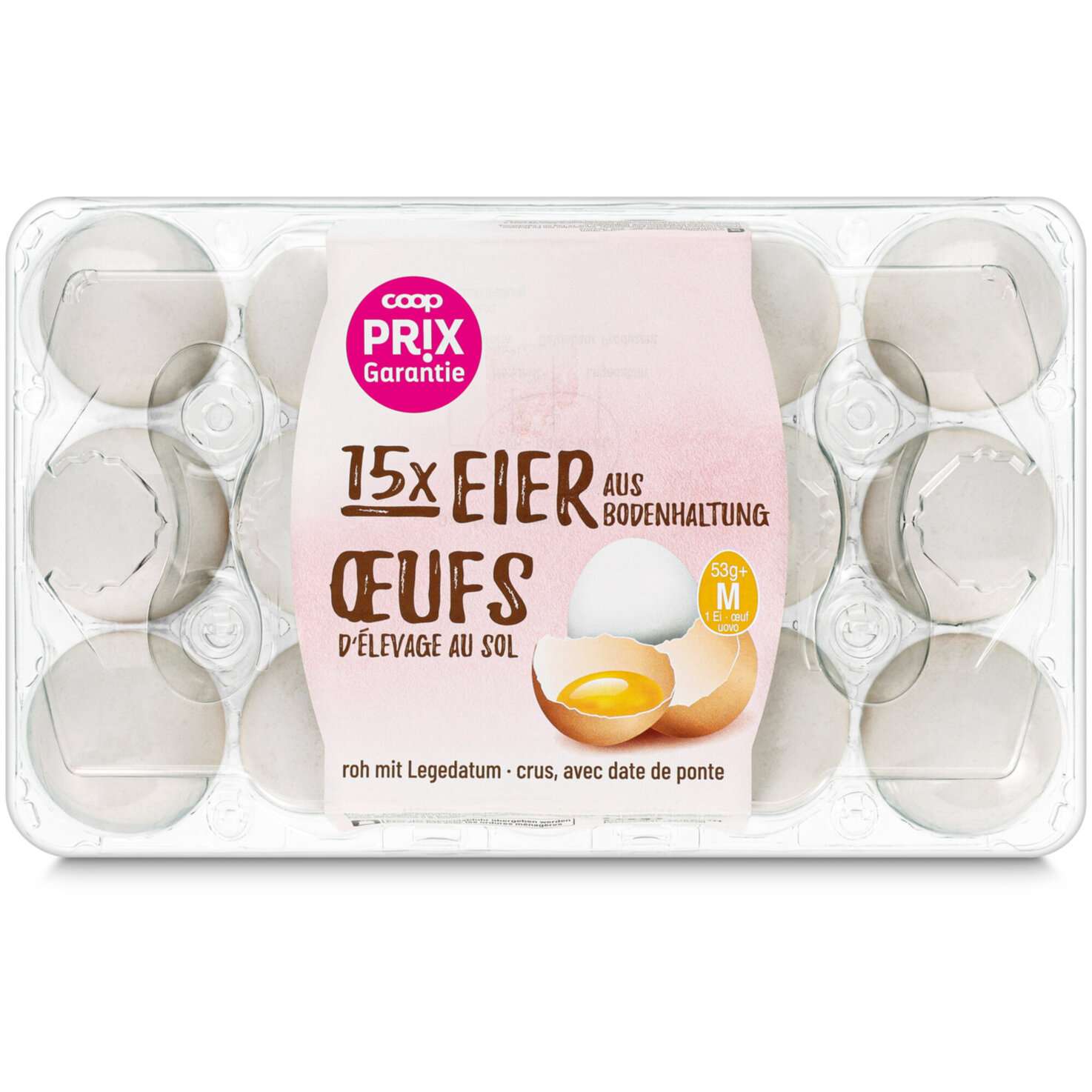 Prix Garantie Eier Bodenhaltung 53g+ 15 Stück
