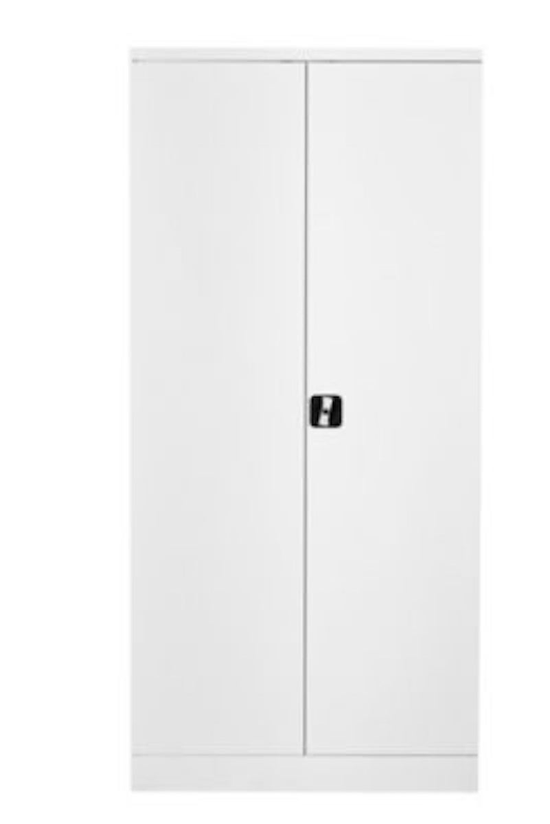 PROREGAL Stalen kast Bee 4 planken HxBxD 195 x 92 x 50 cm Gepoedercoat en versterkt plankmateriaal Wit & Wit