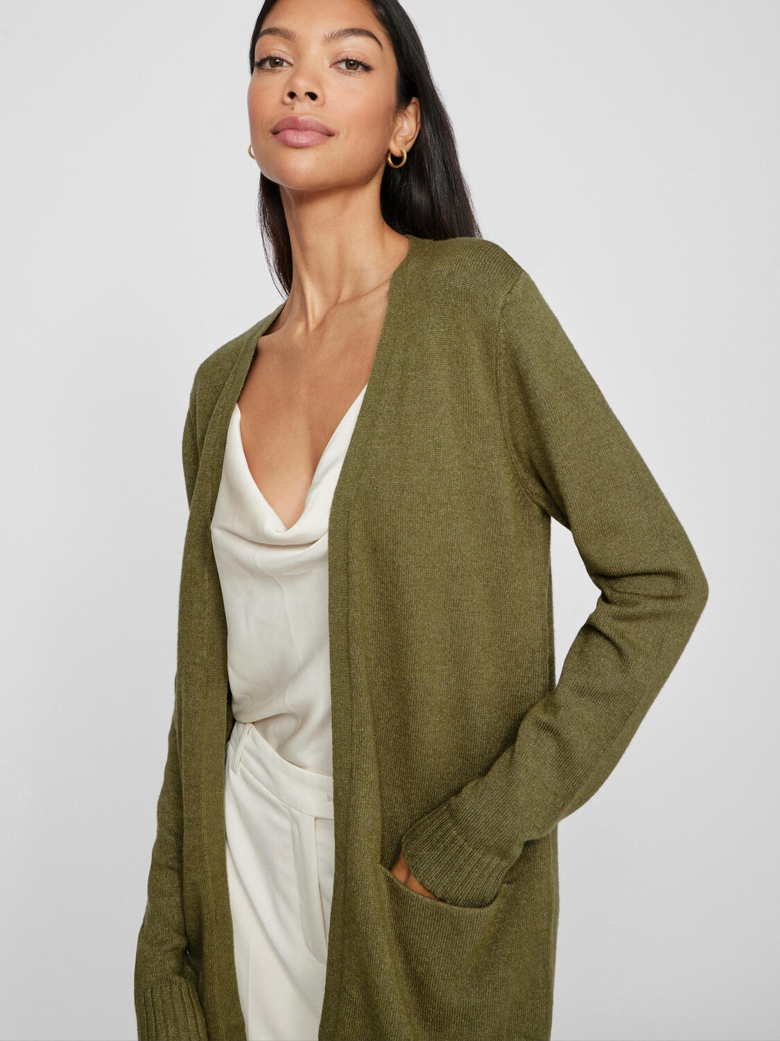 Vila  Viril Open Knit cardigan - Capulet Olive