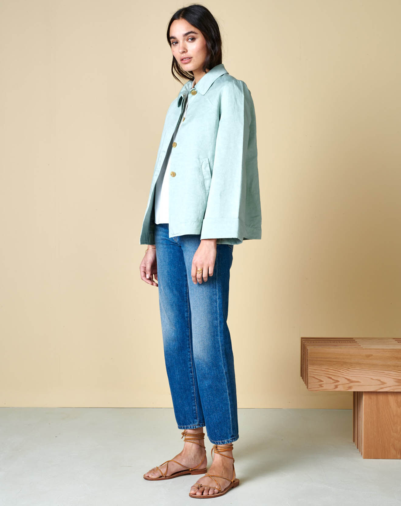 Bellerose Veste en Lin & Coton Senna bleu ciel