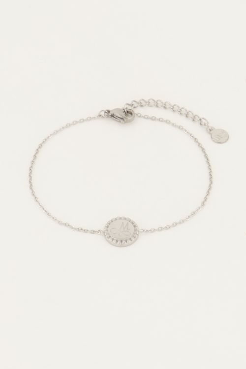 Armband initial munt klein