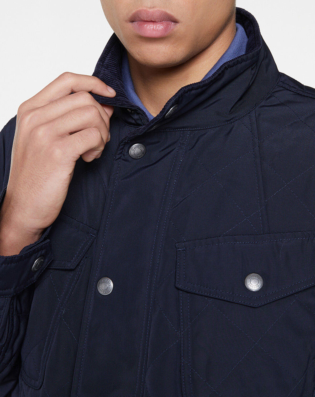 Hackett London Parka légère olborne bleue
