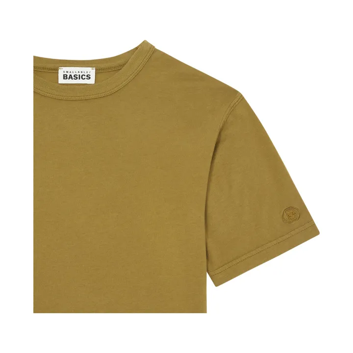 SMALLABLE BASICS T shirt Garçon Manche Courte Coton Bio | Vert olive