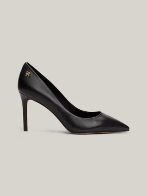 Sapatos de salto alto essenciais em couro com bico fino