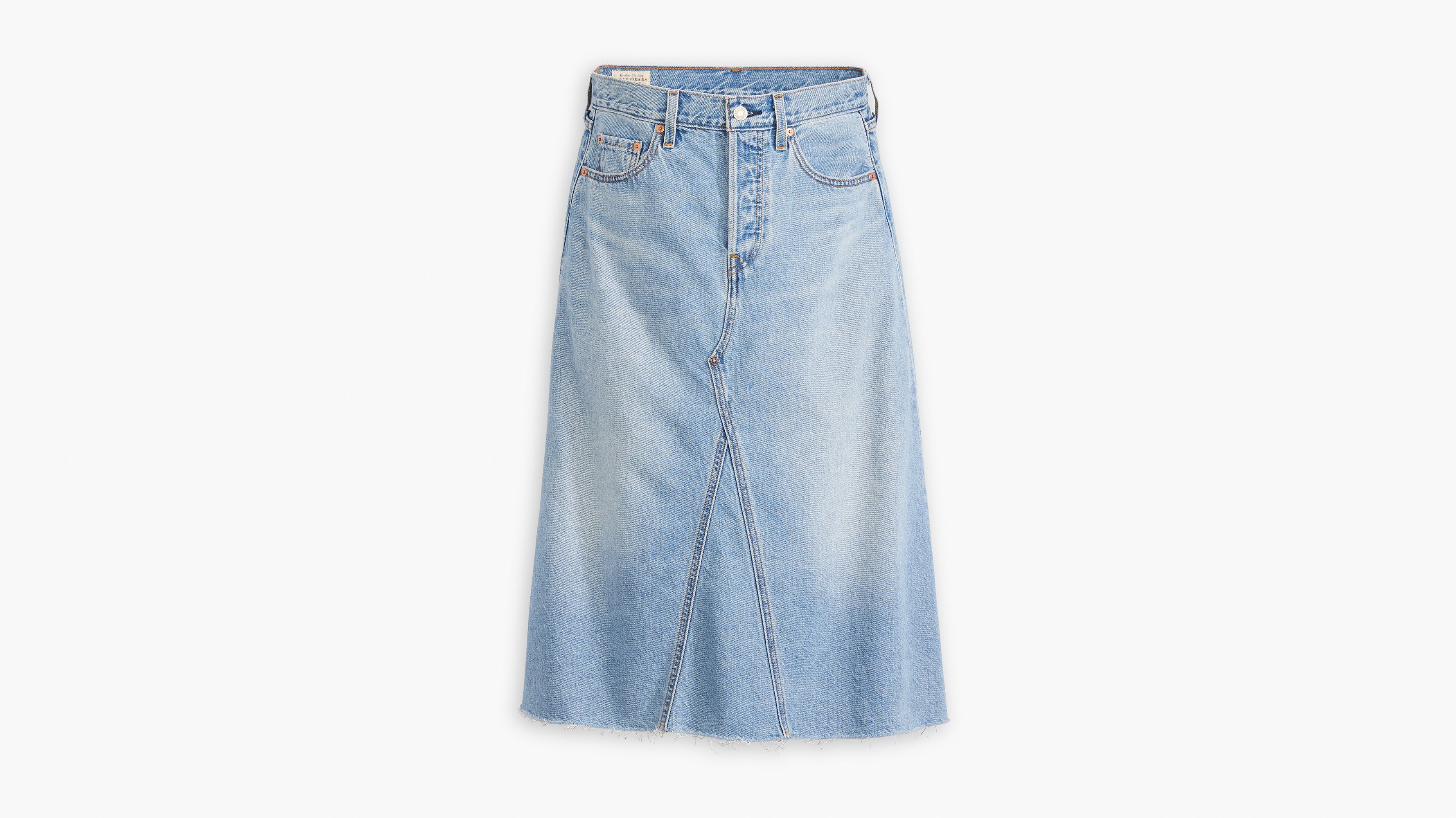Jupe coupe en A taille haute Decon - Secret Secret - Bleu