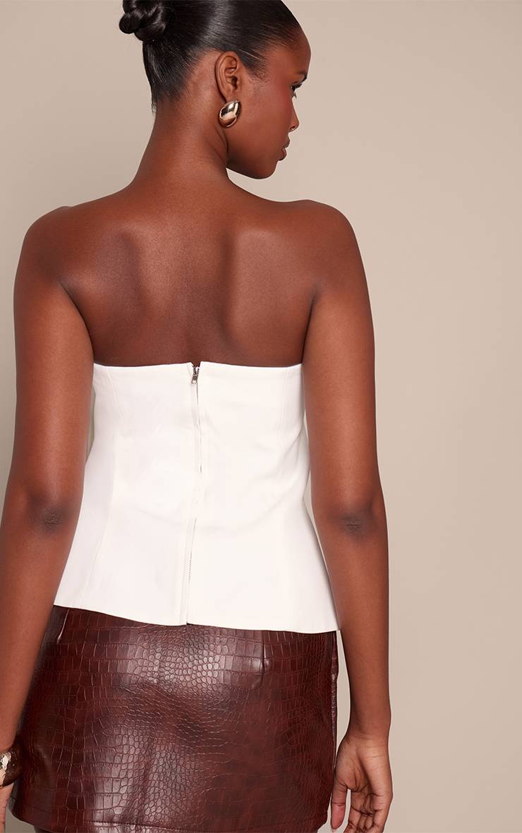 Blanc Bandeau Long Stretch Tissé
