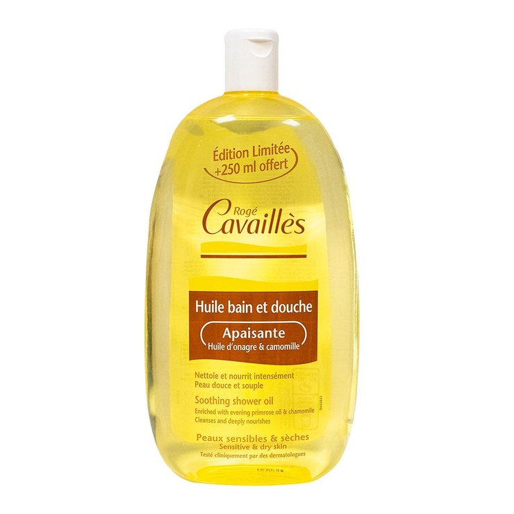 Huile bain & douche apaisante 500ml+250ml offerts
