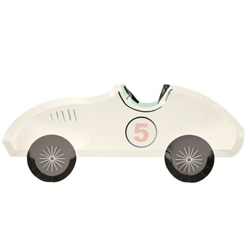 Meri meri bordjes raceauto - 8st
