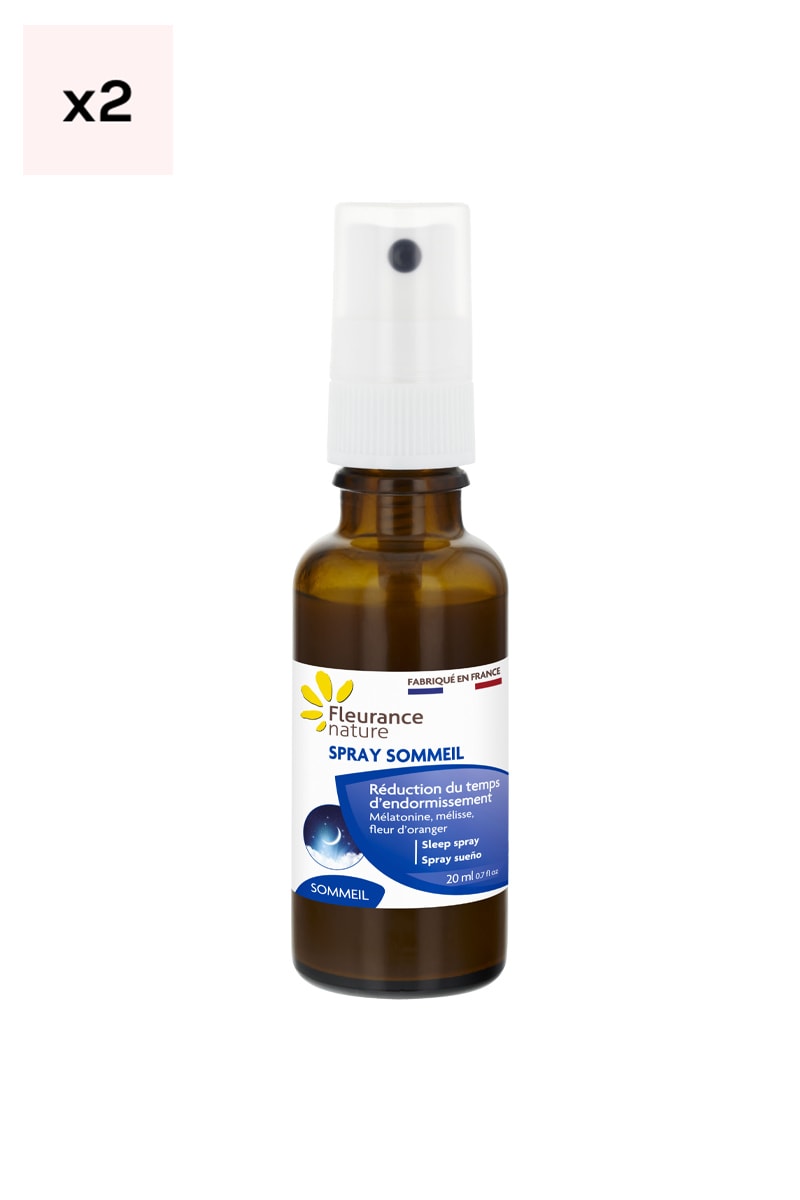 Sprays sommeil - Mélatonine, mélisse & fleur d'oranger - 2 x 20 ml