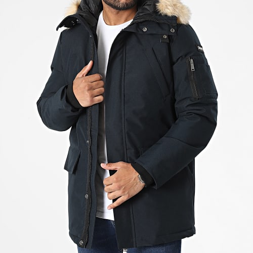 Parka Fourrure Nelson 20 Bleu Marine