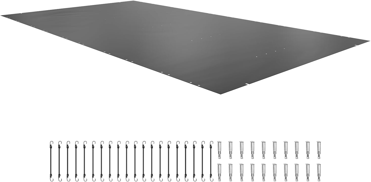 VEVOR Pool Abdeckplane Rechteckig 4 x 8 m PVC 680 g/m² Schwimmbadabdeckung, wasserdicht Abdeckplane für Pool, Schmutzabweisende Winterabdeckplane Reißfest Poolplane, Poolabdeckung