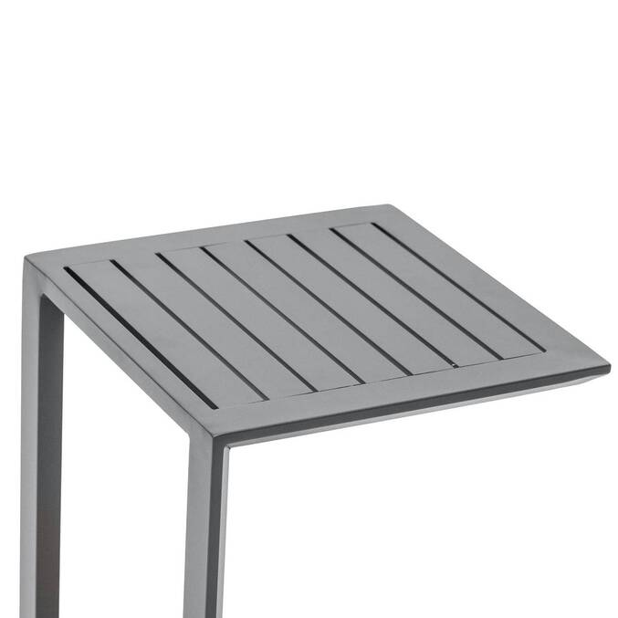 Table d'appoint de jardin carré EVASION Graphite