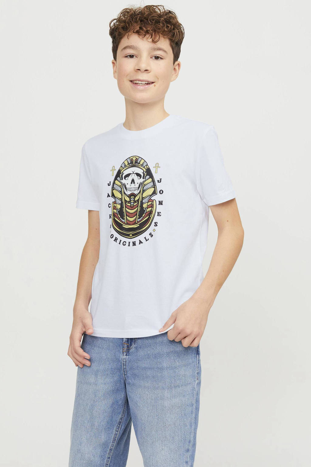 JACK & JONES T-shirt JORHEAVENS met printopdruk wit