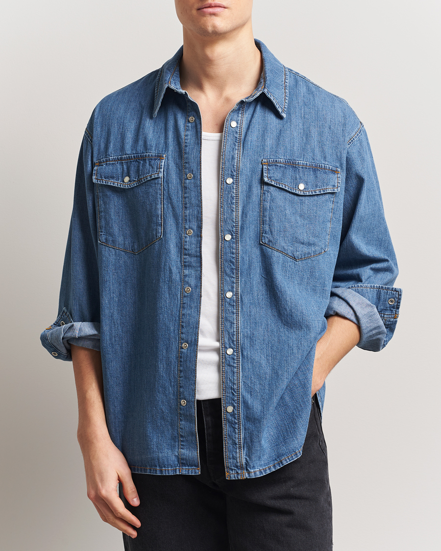 Jeanerica Arno Denim Shirt Light Blue Vintage