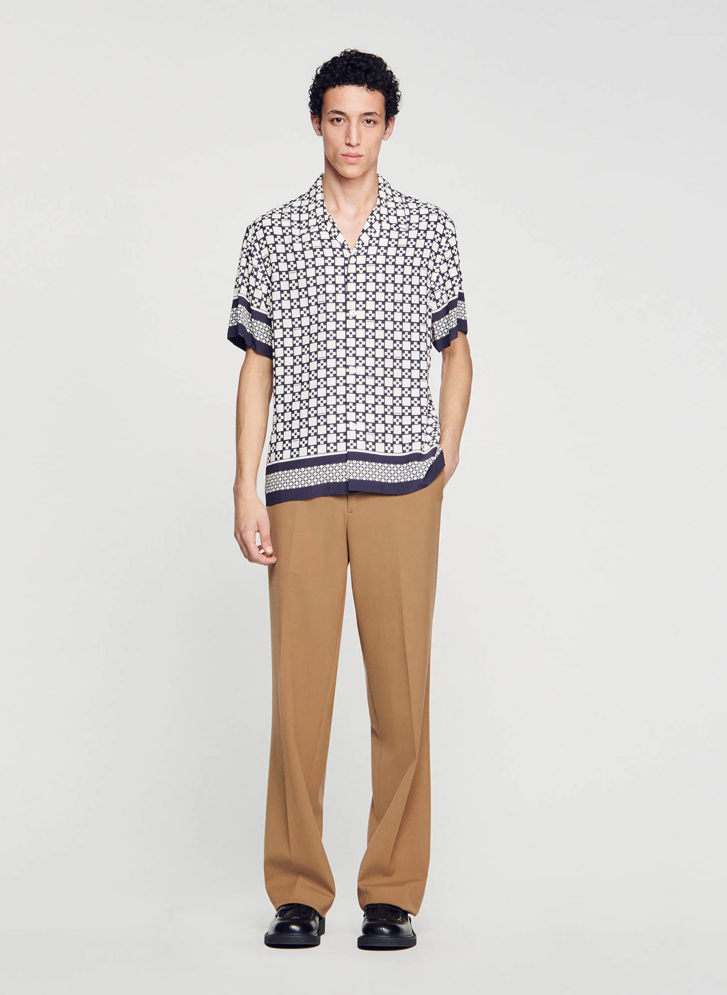 Chemise droite col classique à imrpimé | Multicolore