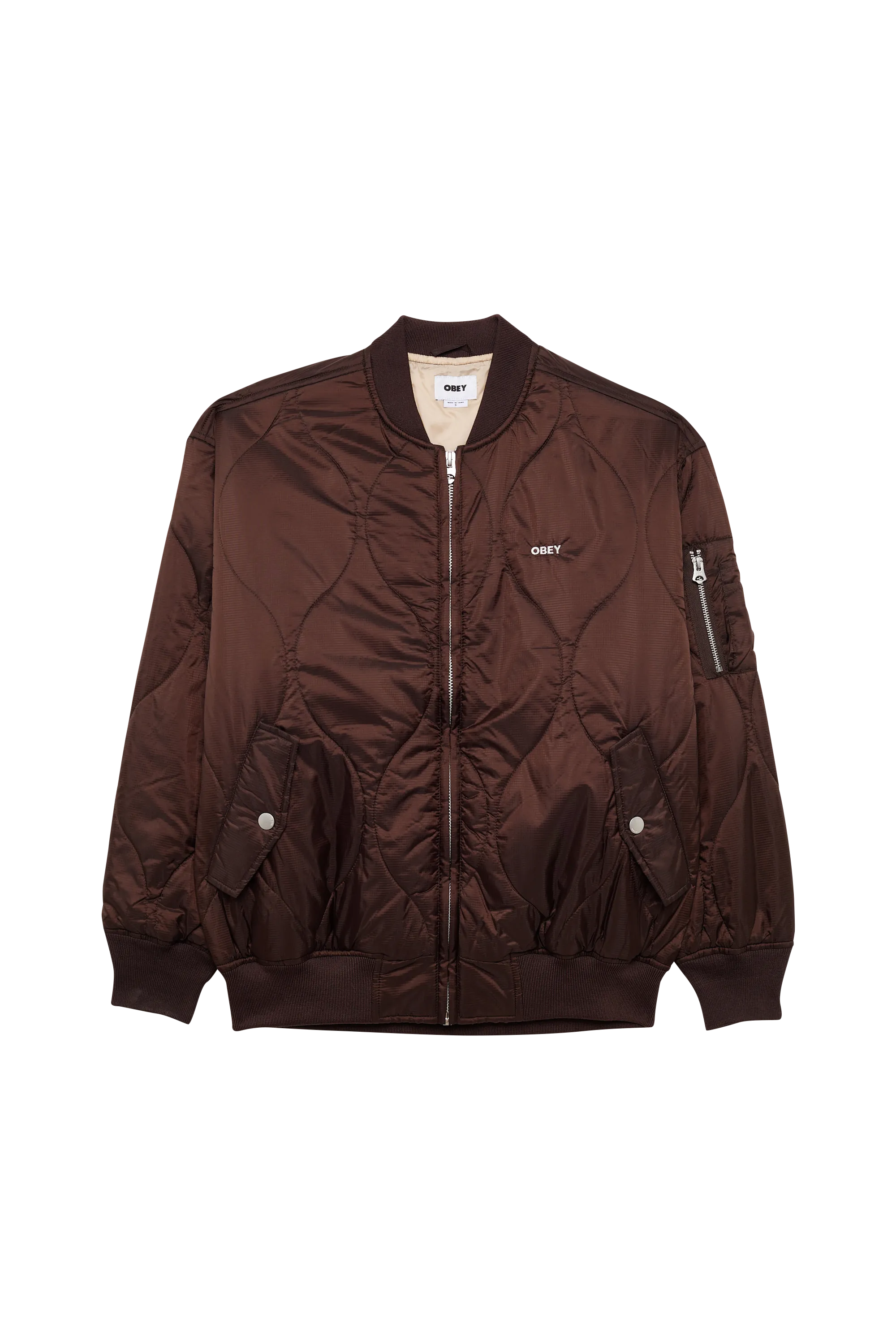 OBEY Doudoune DAYBREAK MA-1 BOMBER JVA Marron