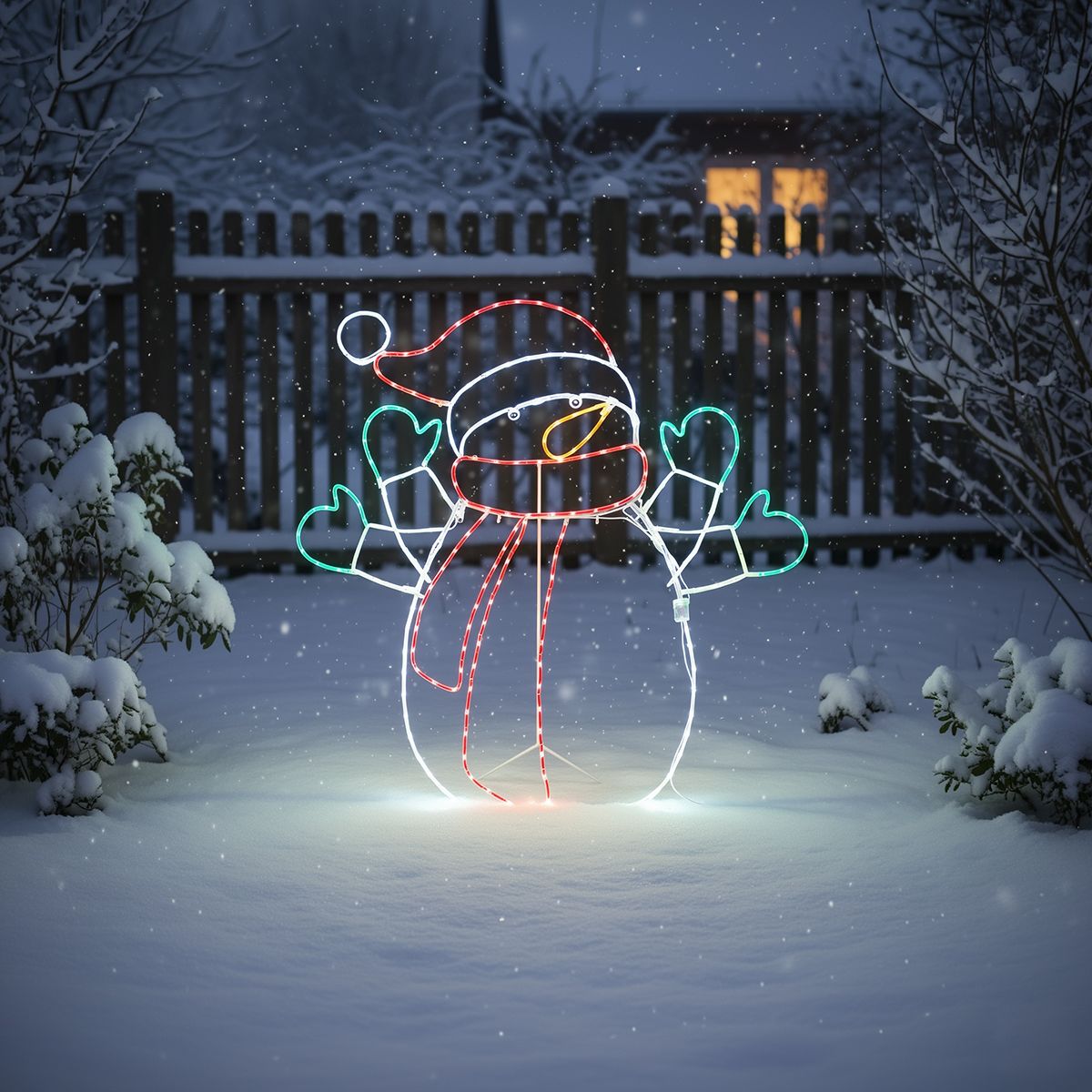 Kerst vloerlamp sneeuwpop 116cm incl. LED met timer IP44 - Pax