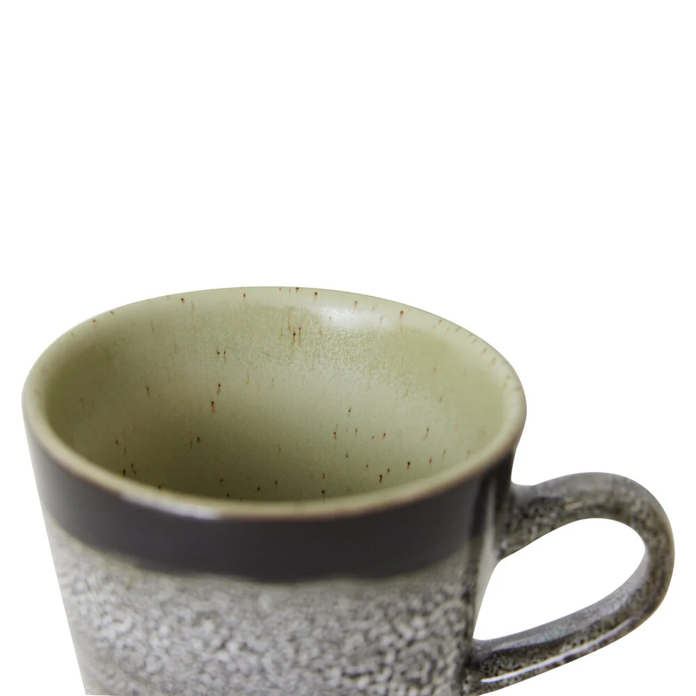 HKliving  Rock on Americano kaffekrus - Sort/hvid