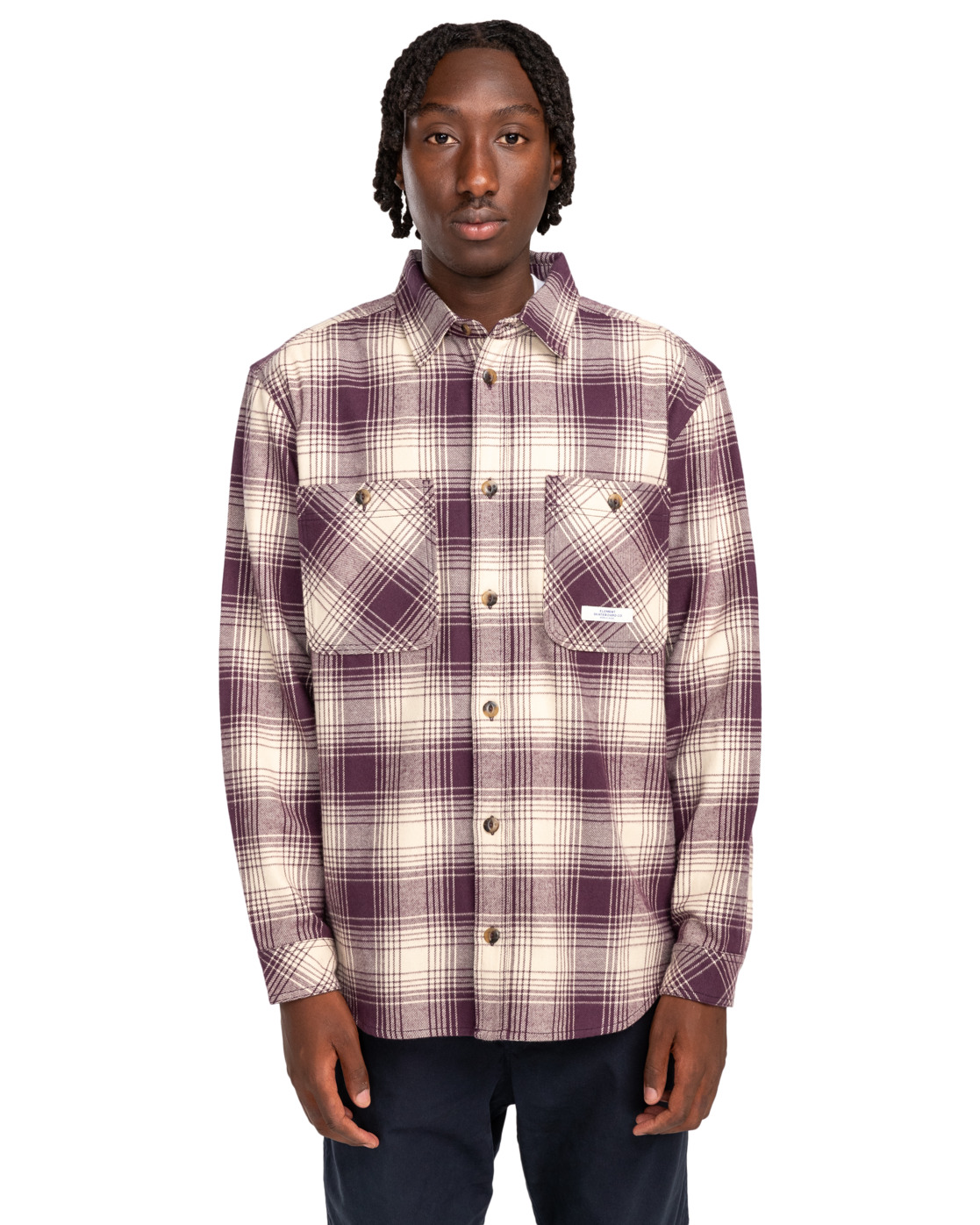 Element Hawthorne Shirt LS Plum Perfect Plaid