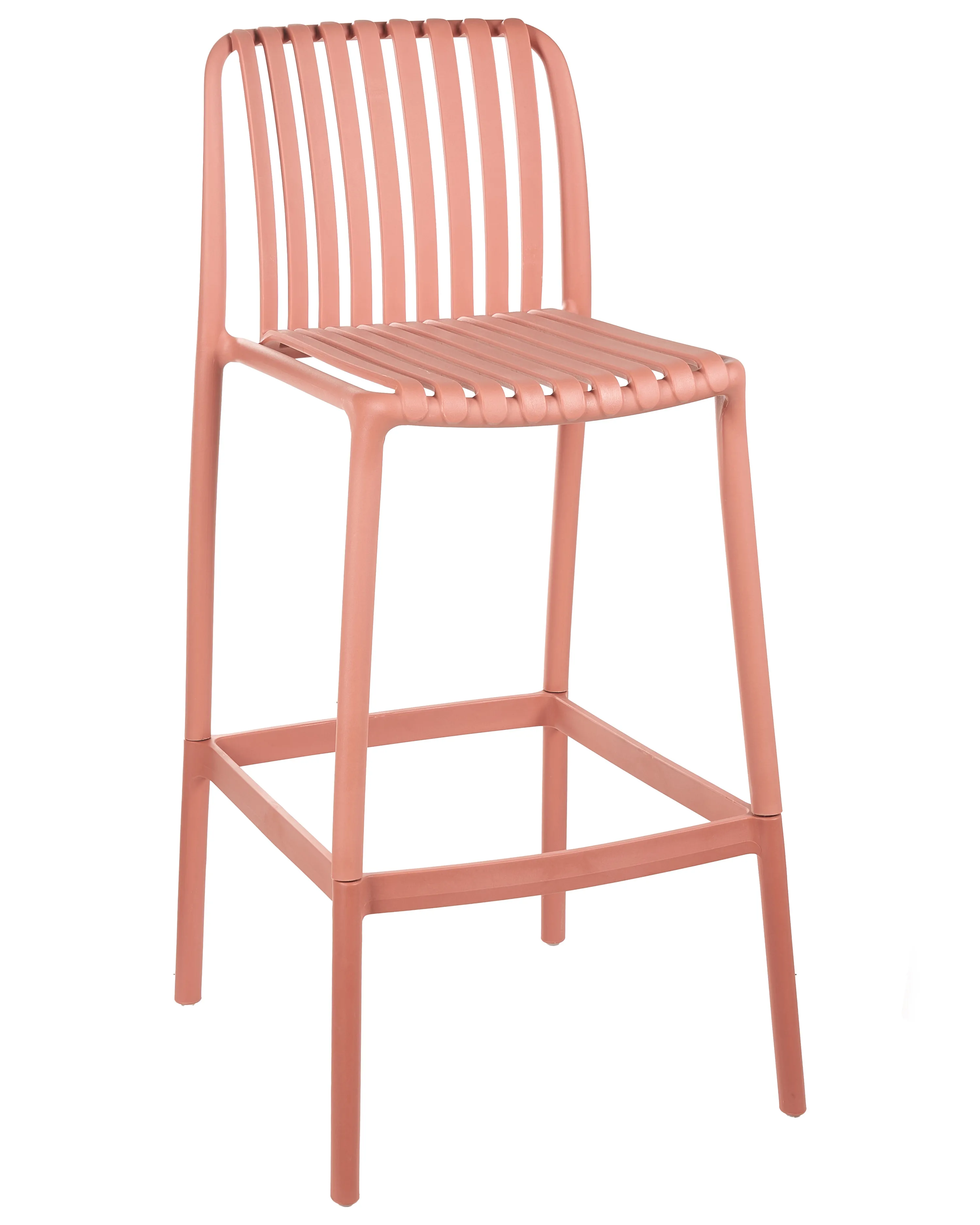 Set van 2 barstoelen ARICCIA 2 in 1 Synthetisch materiaal Lichtrood