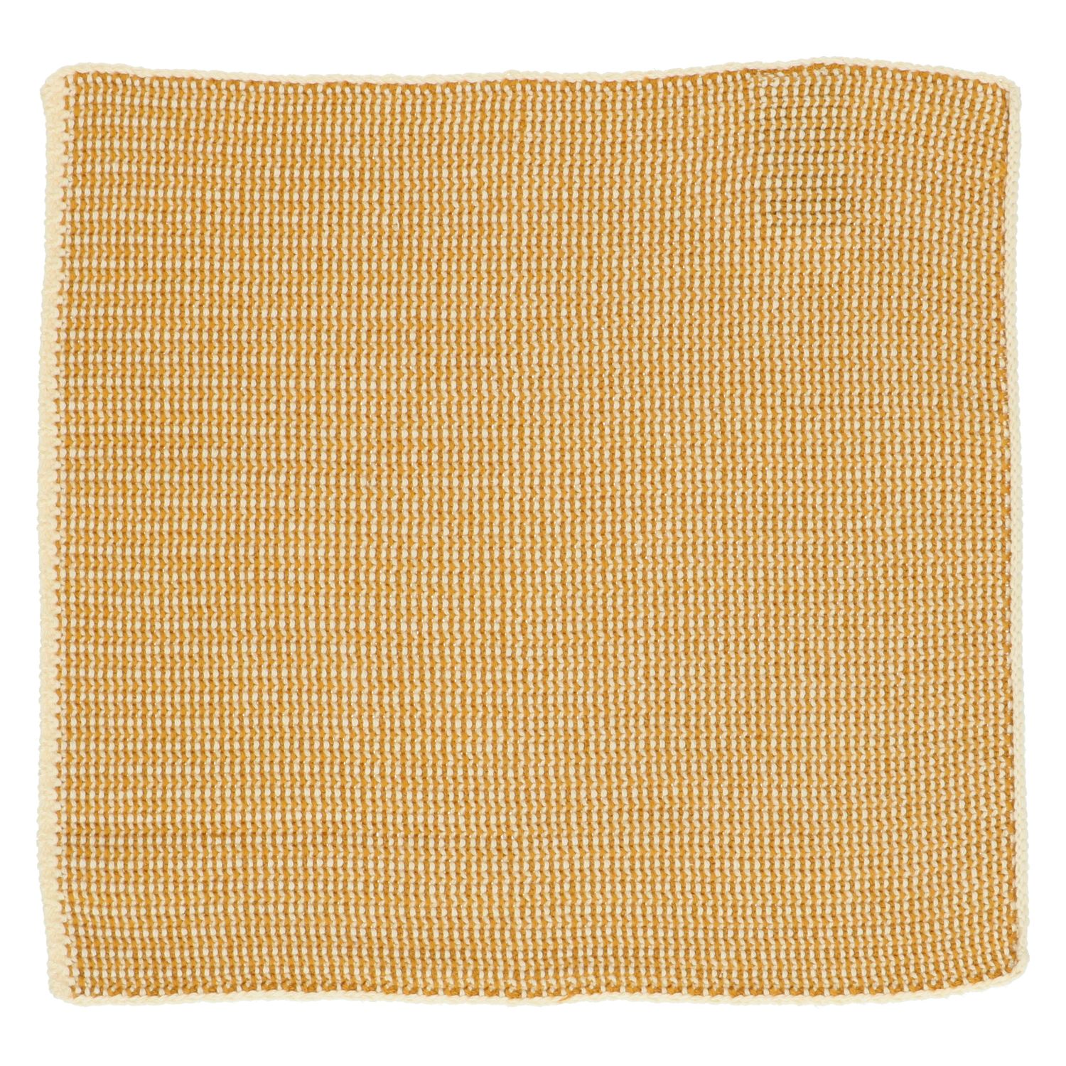 Vaatdoekjes, gebreid katoen, okergeel, 2 stuks, 25 x 25 cm