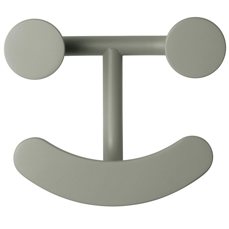 Fritz Hansen Happy Hook wandkapstok grijs groen