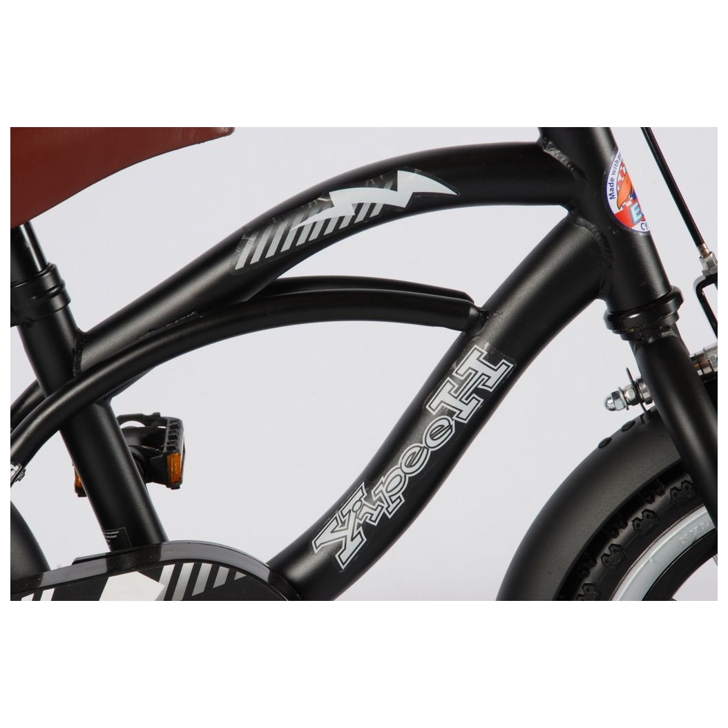 Volare Black Cruiser Fiets - 12 inch - Zwart