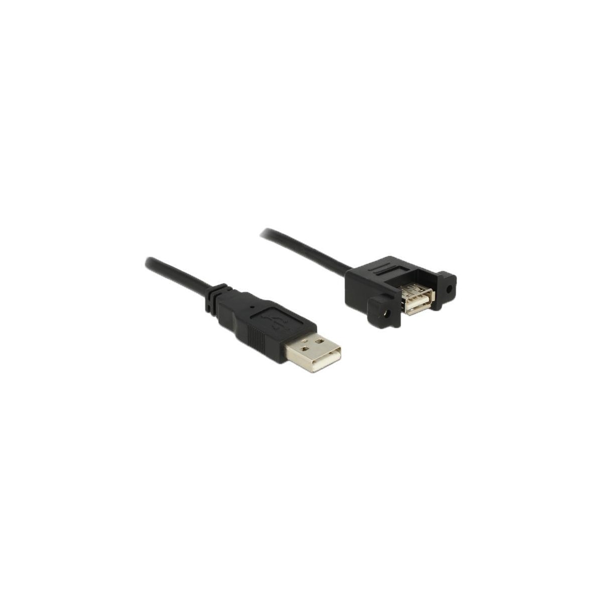 Delock-kabel USB 2.0 Type-A har for USB 2.0 Type-A ho panelmontert, 0,5m