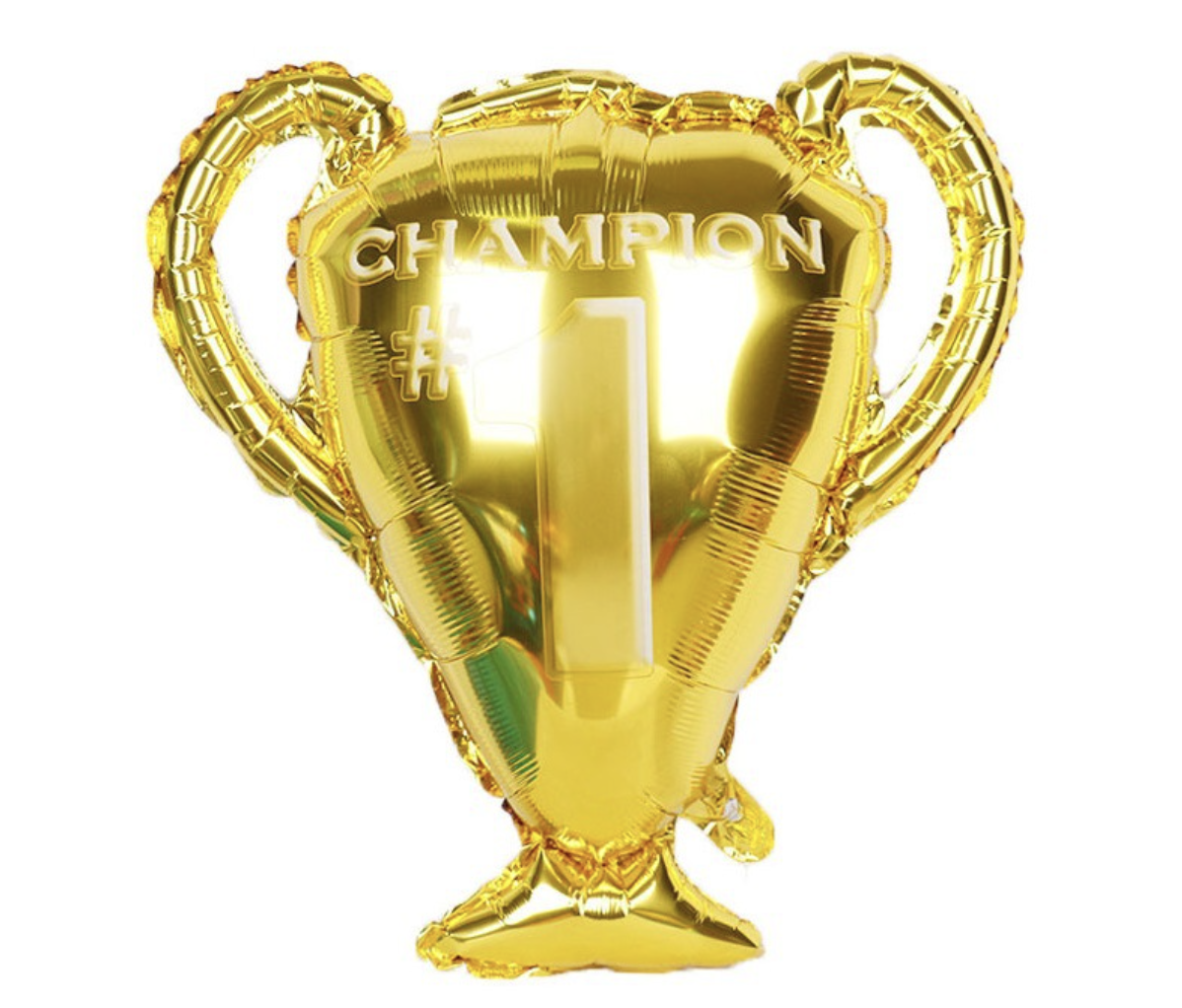 (5er Set) Fussball Party Deko Folien Ballon Champion Pokal Luftballon