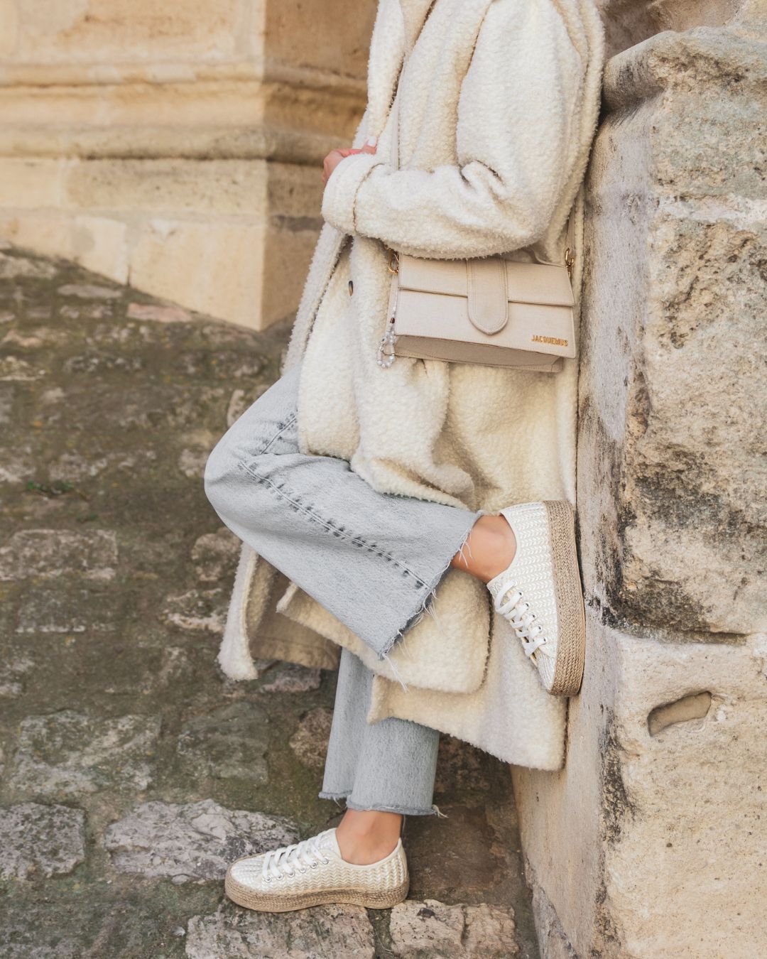 Basket femme blanche en toile espadrille - Aglaé