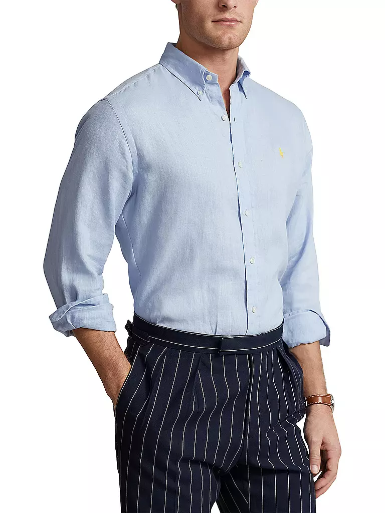 POLO RALPH LAUREN Leinenhemd hellblau