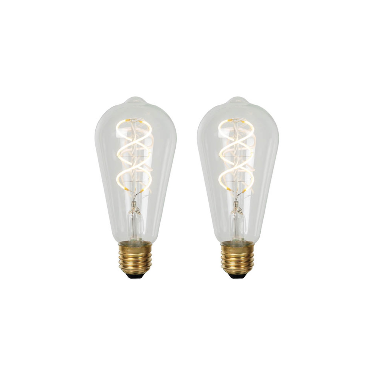 SET - 2X EDISON SPIRAAL HELDER - 3 STEPS DIMMABLE