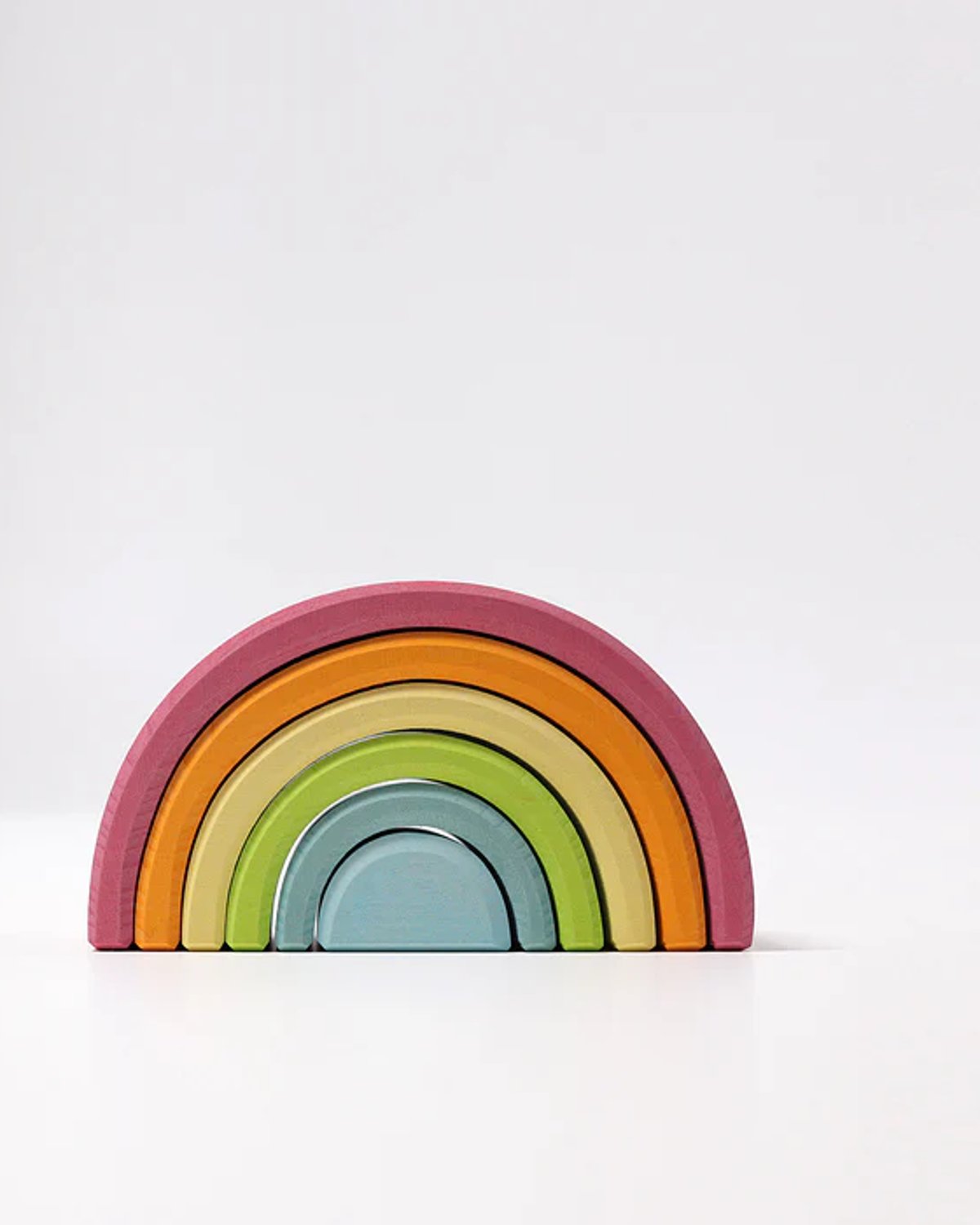 Regnbue Medium Pastel – Stableleke i Tre | Montessori Leker