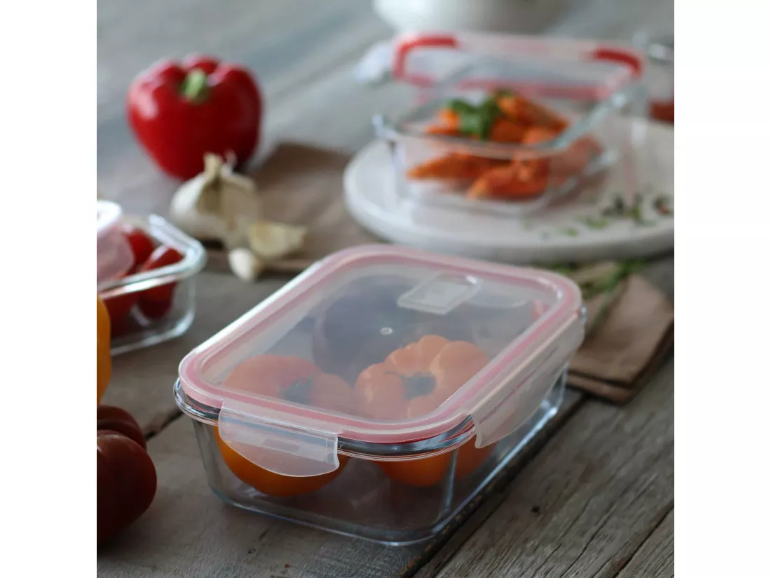 Menastyl - Boite Hermetique Rectangulaire +couvercle 630ml Clementine