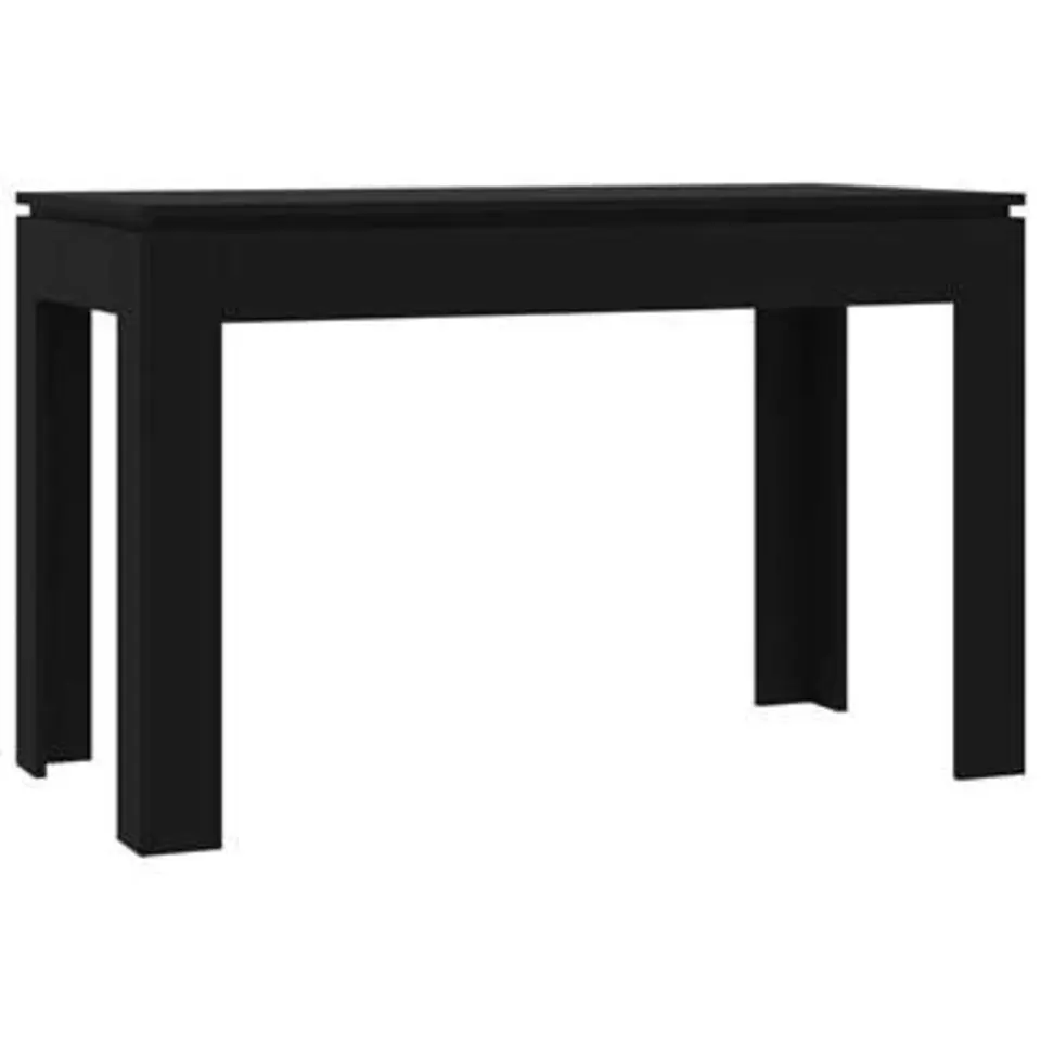vidaXL - Eettafel - Zwart - Bewerkt hout