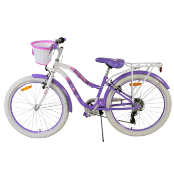 Volare Lovely kinderfiets paars wit 24 inch