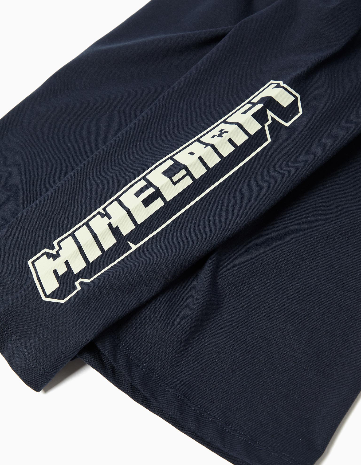 T-shirt de Manga Comprida 'Minecraft', Menino, Azul Escuro