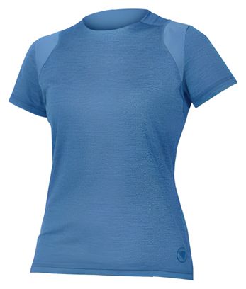 Maillot Manches Courtes Endura SingleTrack Femme Steel Bleu