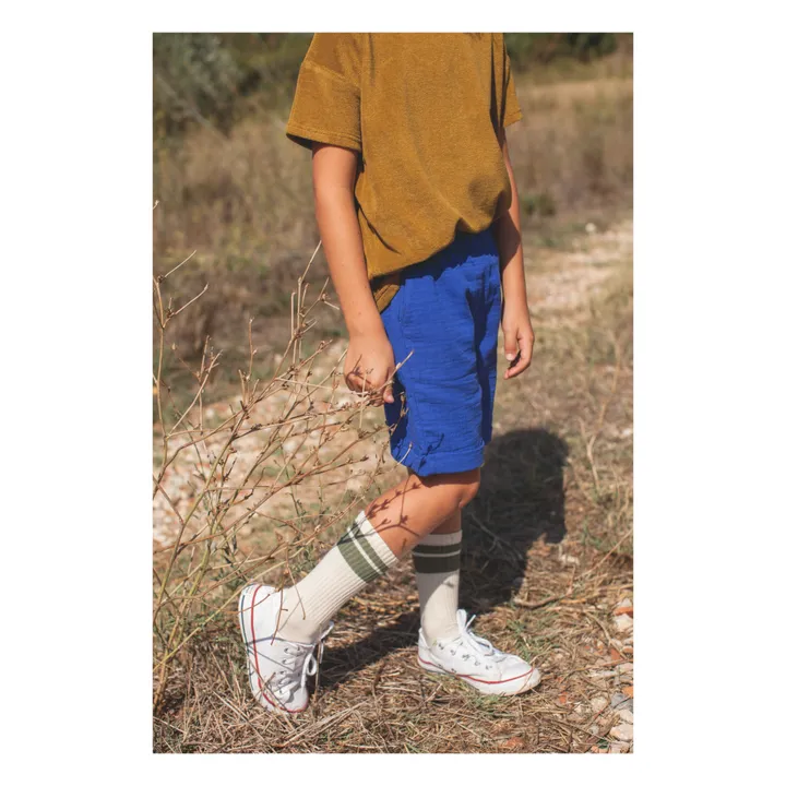 Marlot Paris Short Ernest Gaze de Coton x Smallable | Bleu roi